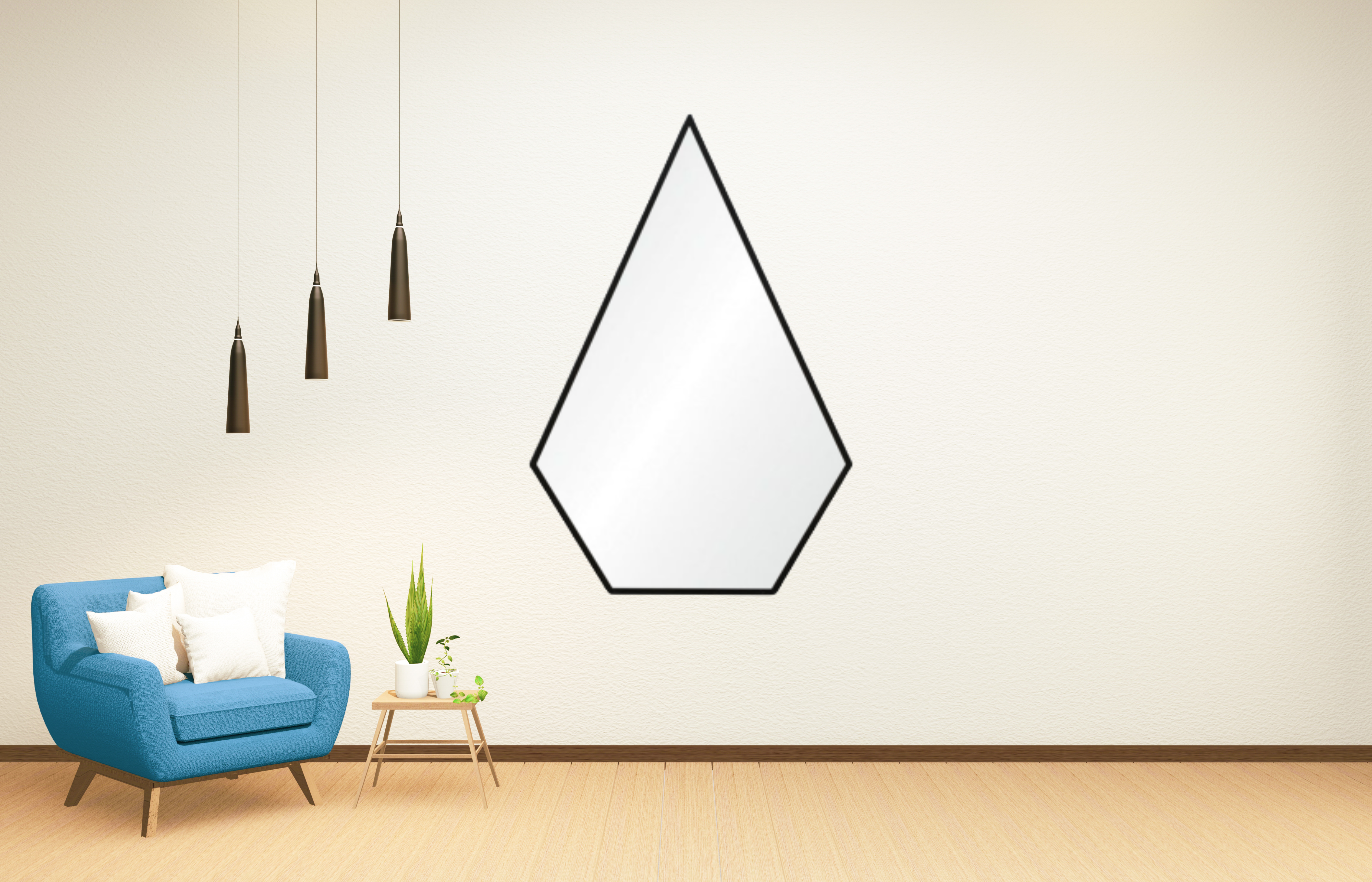 Modern Wall Mirror Design for Living Room